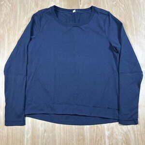 Lululemon Perfectly Oversize Crew Sweatshirt Women's Navy Blue Size 12